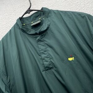 Masters Collection Windbreaker Mens XL Green Golf Weathergear Rain Elastic Waist